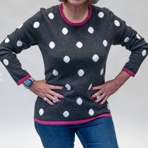 Marble Classic Fit Spot Sweater Made in UK